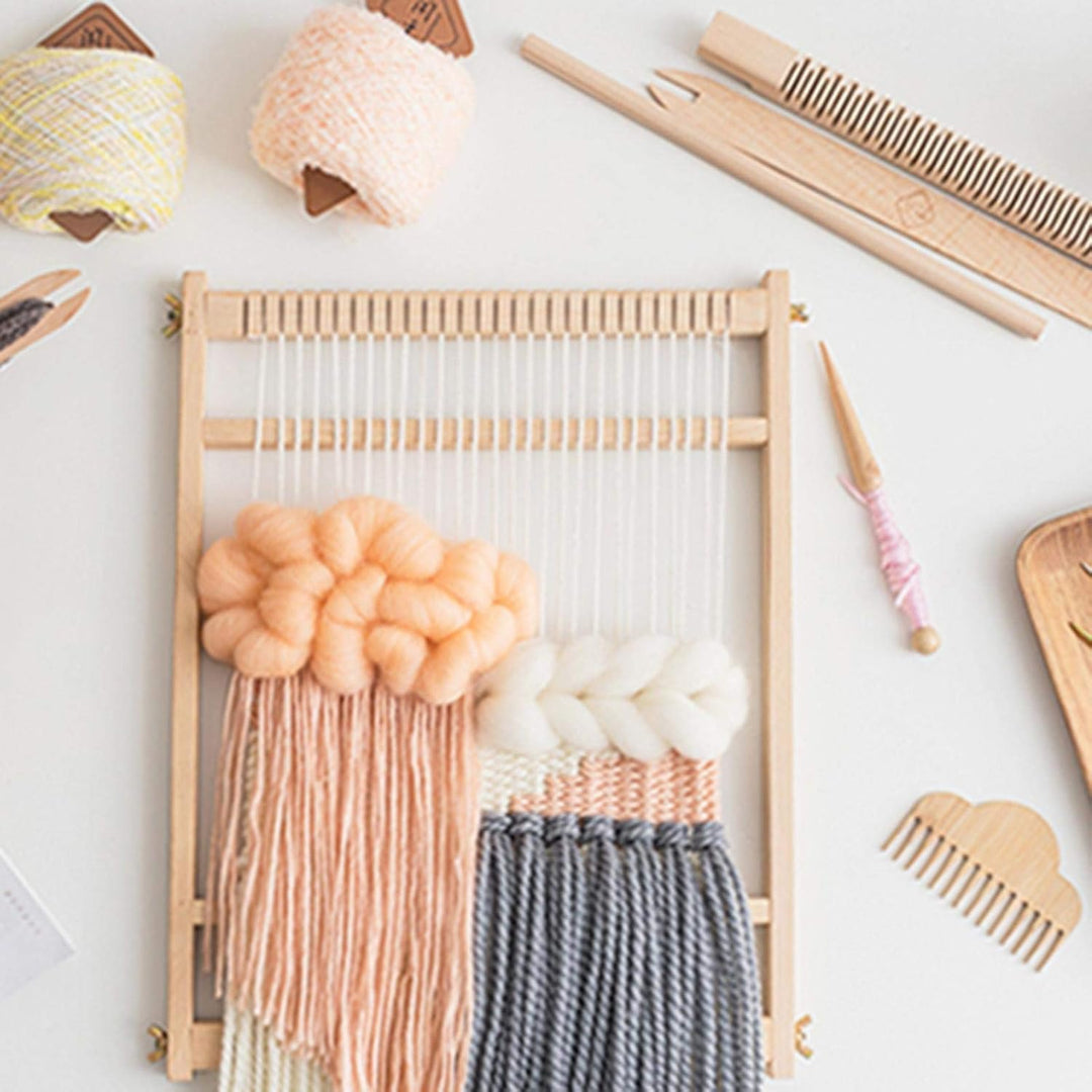 Veeteah Schärbretter zum Weben | DIY-Textil-Nähwerkzeug für Kinder | WeavingStrickmaschine Kit Holzt