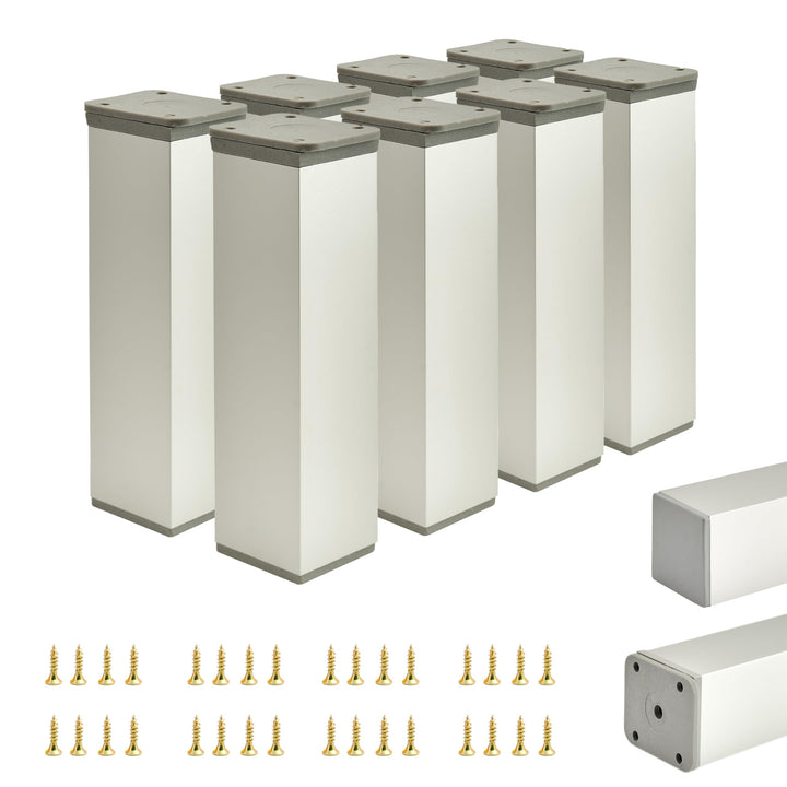 ALUSFERA Möbelfüsse Verstellbar – 8er Set – Schrankfüsse mit Elegantes Design – Füsse für Möbel 40 x