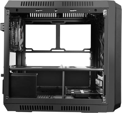 iTek Case QBO 8 EVO Micro ATX, USB3, 200+120mm ARGB Fan, Card Reader, 3X Trasp Window Schwarz