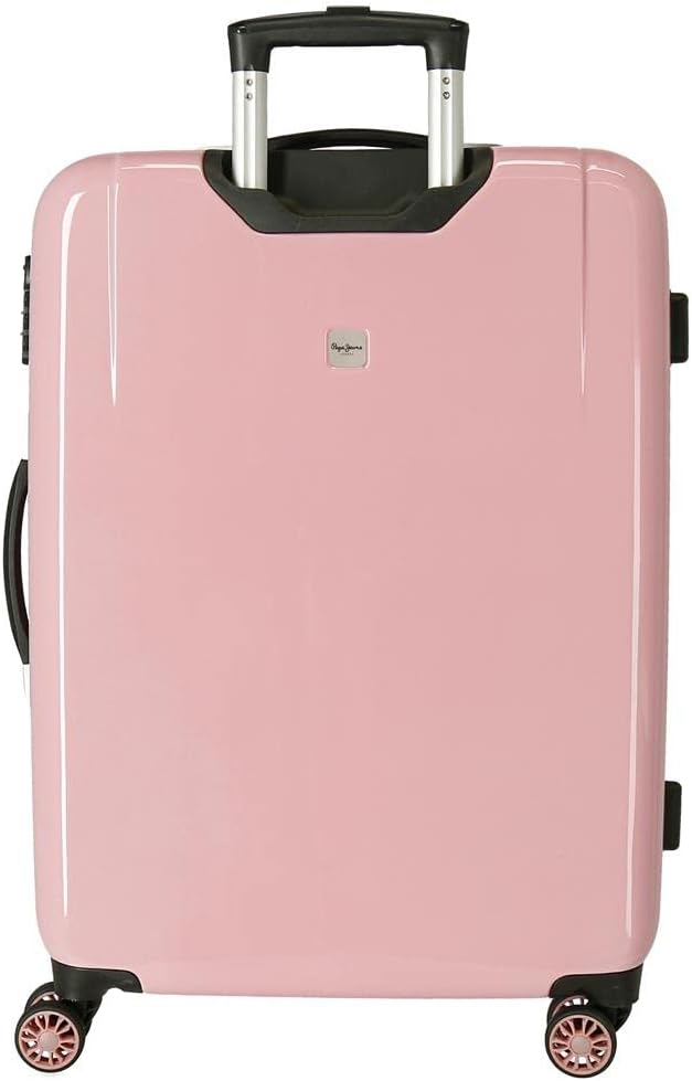 Pepe Jeans Carol Koffer, mittelgross, Rosa, 48 x 68 x 26 cm, starr, ABS-Verschluss TSA, 70 l, 3 kg,
