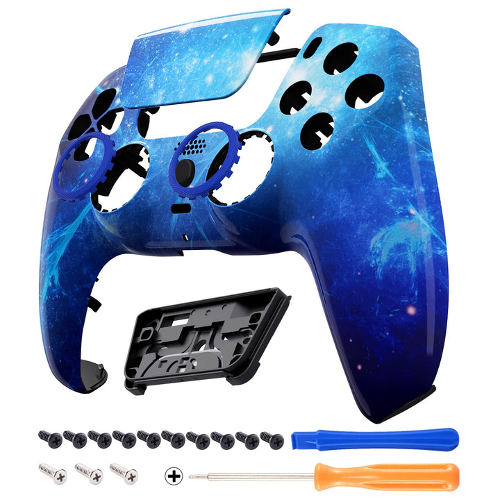 eXtremeRate Luna Re-Design Front Hülle für ps5 Controller BDM-010/020/030/040, Ersatzgehäuse&Touchpa