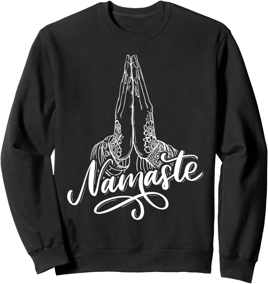 Namaste Betende Hände Meditation Meditieren Spirituell Zen Sweatshirt