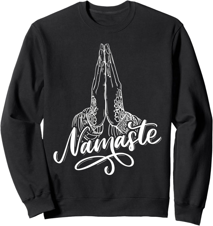 Namaste Betende Hände Meditation Meditieren Spirituell Zen Sweatshirt