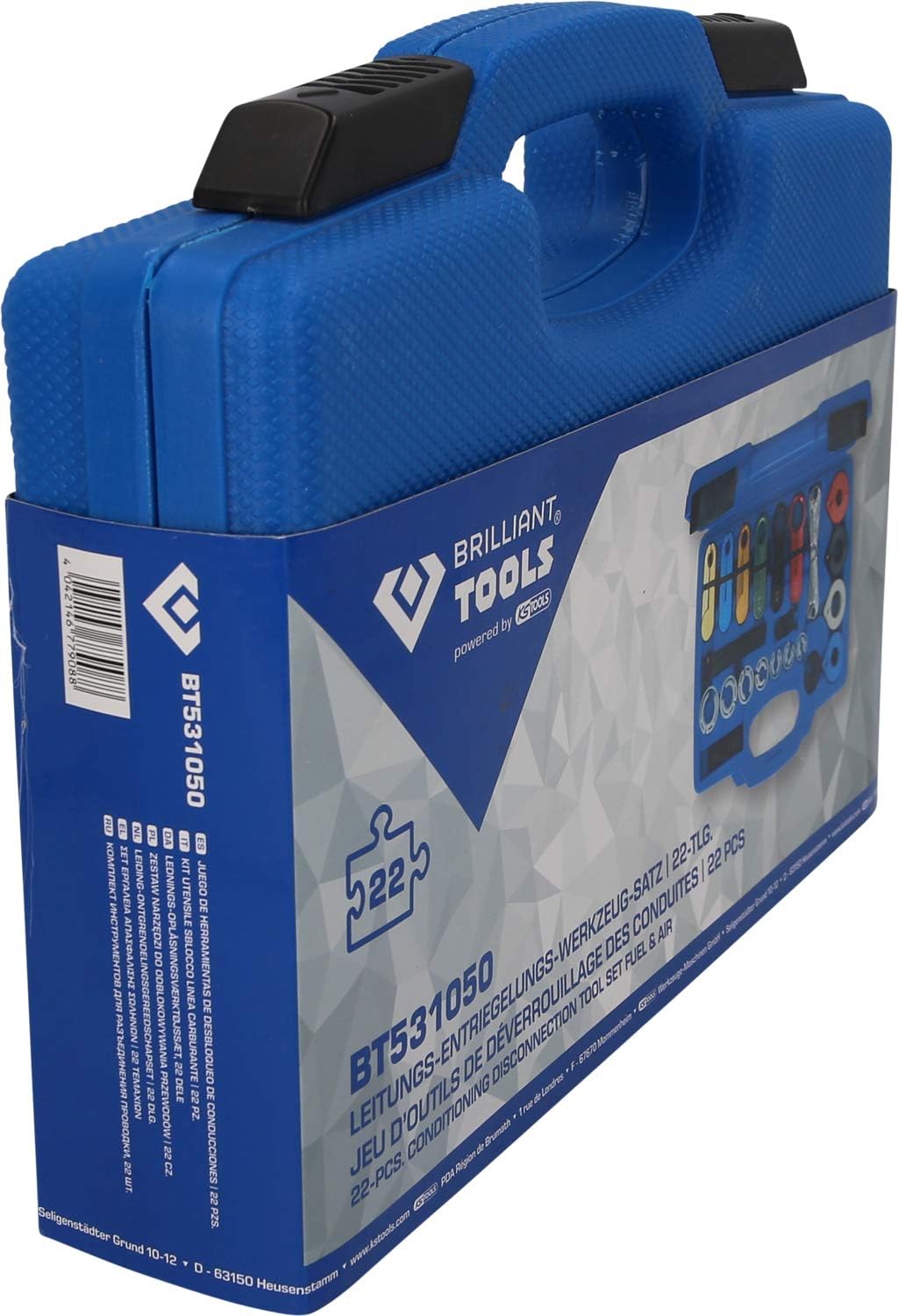 BRILLIANT TOOLS BT531050 Leitungs-Entriegelungs-Werkzeug-Satz, 22-tlg [Powered by KS TOOLS]