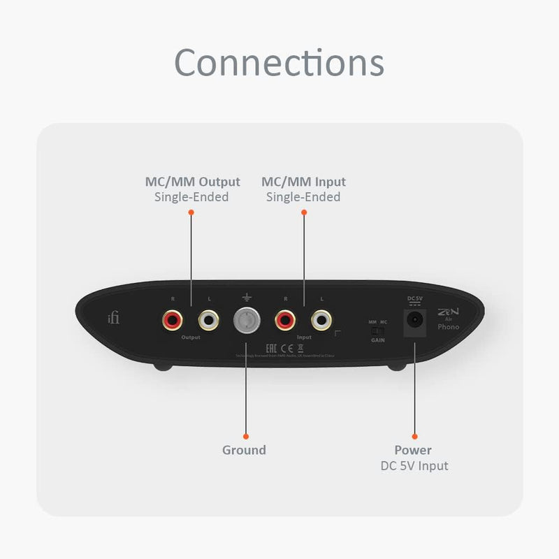 iFi Audio Zen Air Phono - Reduziert Rauschen und Lärm - Erschwinglicher Hi-Res Phono-Vorverstärker f