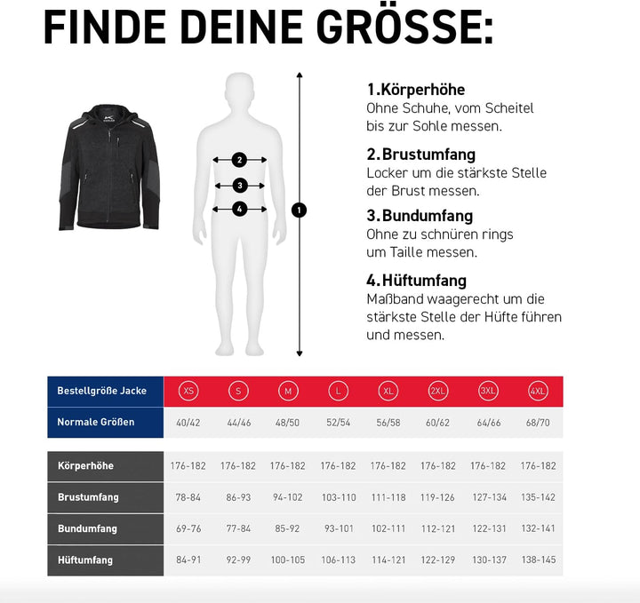 KÜBLER Workwear KÜBLER Weather Strickjacke grau, Grösse XL, Unisex-Strickjacke aus Mischgewebe, Funk