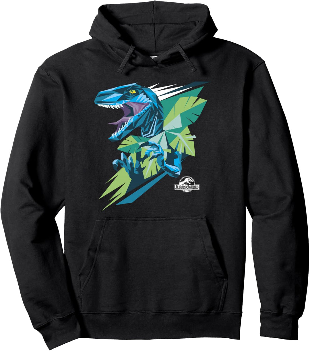 Jurassic World Blue Raptor Cartoon Style Pullover Hoodie