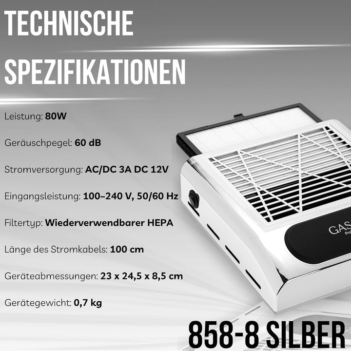Staubabsaugung für nägel - Absaugung nägel - Effizient Nagelstaubsauger - Professional Nagelsauger -