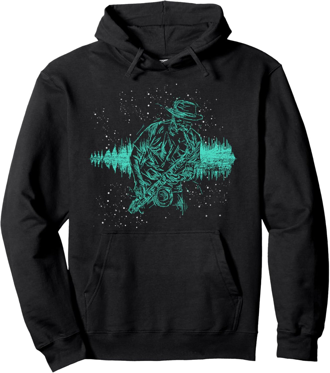 Saxophon Pullover Hoodie