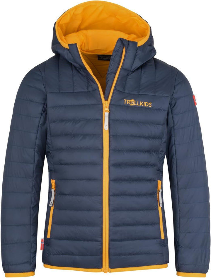 Trollkids Kinder Steppjacke Eikefjord 92 Mystik Blau/Mango, 92 Mystik Blau/Mango