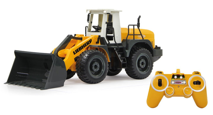 JAMARA 405007 - Radlader Liebherr 564 1:20 2,4G - Schaufel heben/senken/abkippen, realistischer Moto