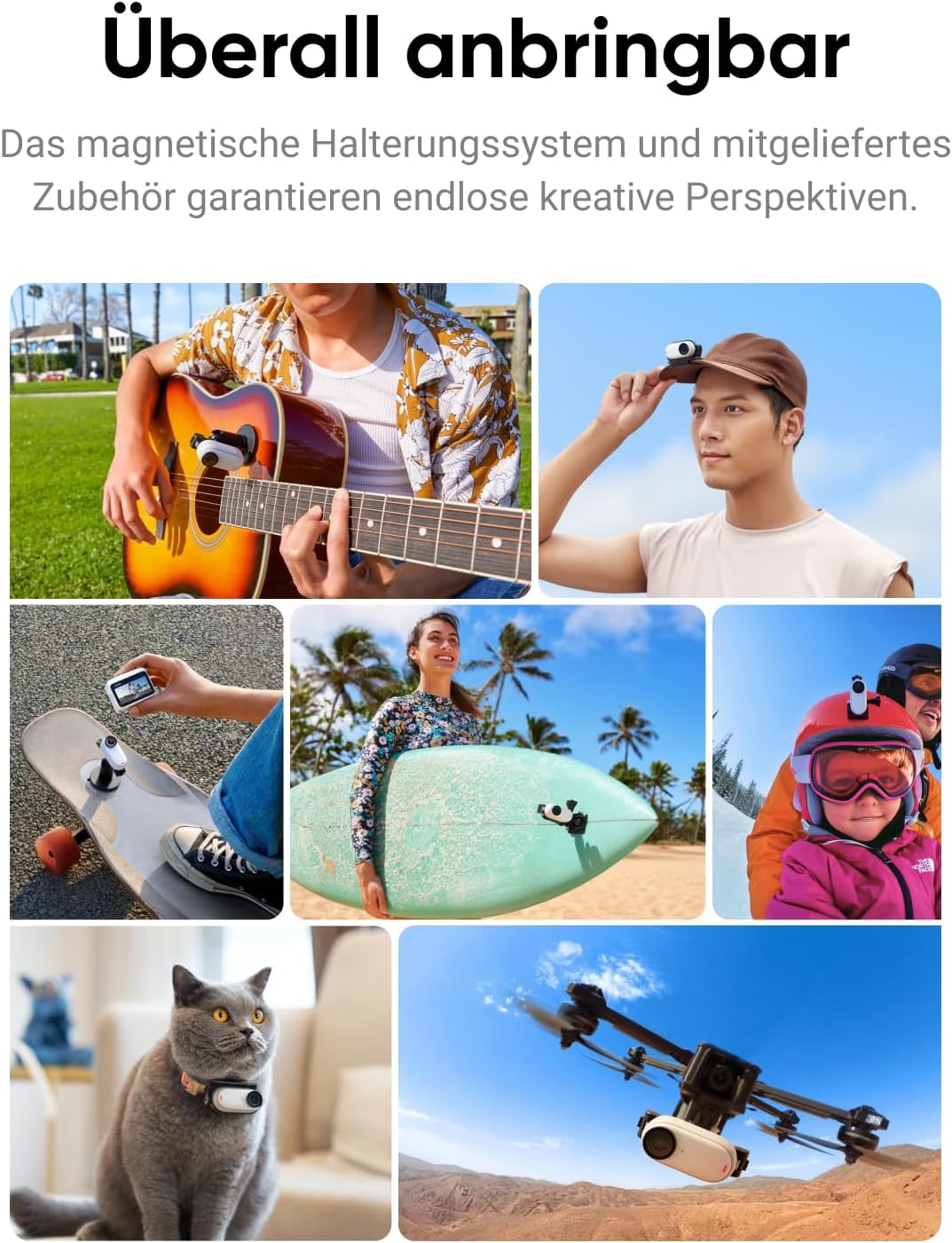 Insta360 GO 3 (64 GB) - Kleine & leichte Action-Kamera, tragbar & vielseitig, freihändige POVs, über