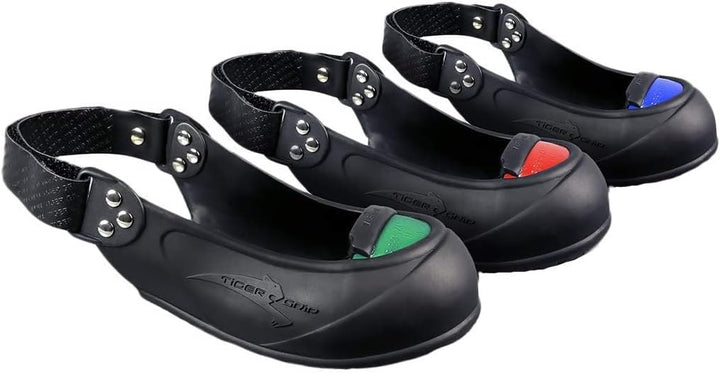 Tiger-Grip VISITOR Sicherheits-Überschuh, schwarz, medium/large (39-43, rot), Schutzkappe, rutschfes