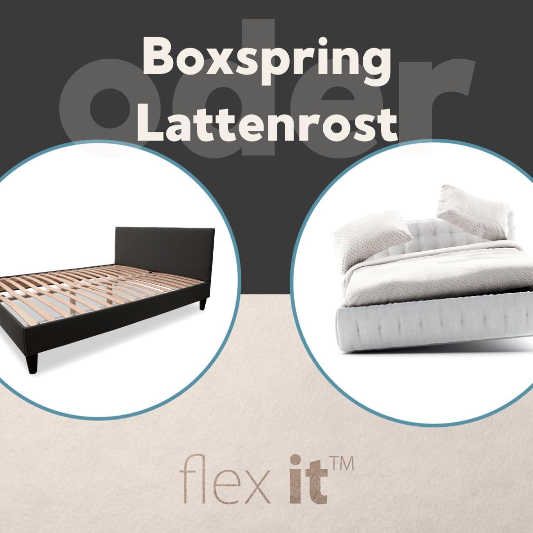 Flex it - flexTopp 100x200 cm Antirutschmatte für Bett Matratzen Befestigung Topper Matratze Lattenr