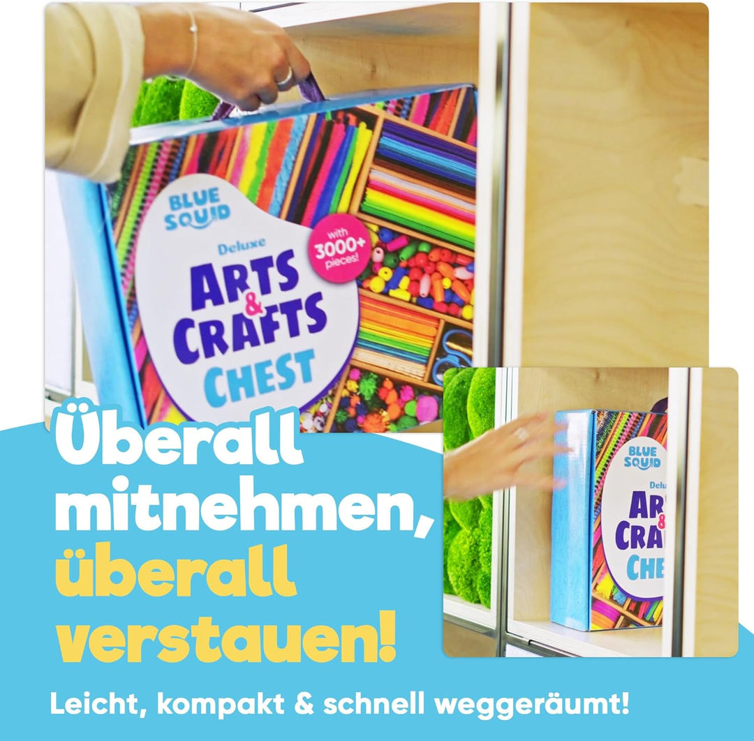 Blue Squid Bastelset für Kinder - 3000+ Teile Bastelbox - Riesiger Bastelwagen für Kinder Bastelbeda