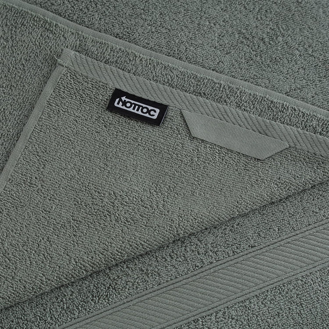 nottoc Handtücher Set Grün Olivgrün Dunkelgrün / 2 Badetücher + 4 Handtücher + 2 Gästetücher - Handt