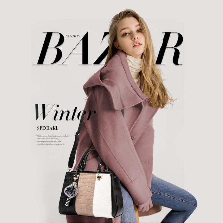 NICOLE &amp; DORIS Damen Handtasche Umhängetasche Henkeltasche Kuriertasche Elegant Damen Handtaschen mi