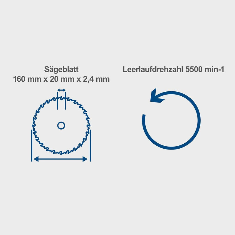 Scheppach Tauchsäge PL55 + 2x700mm Führungsschiene Tauch-Kreissäge Handkreissäge | 1200W Leistung |