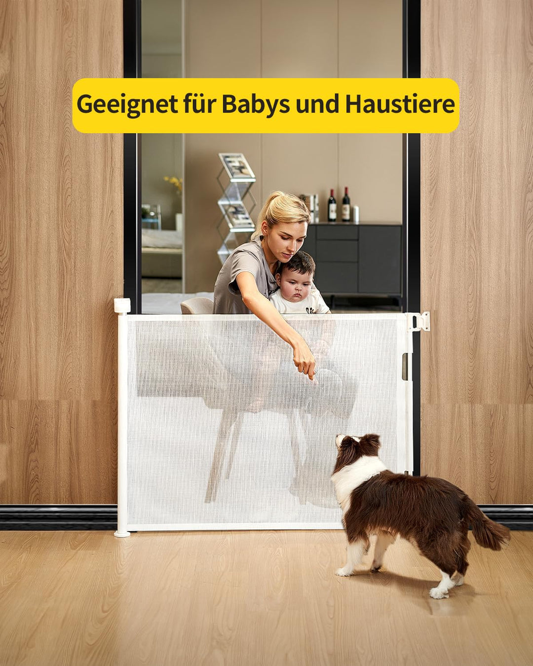 2 Pack Treppenschutzgitter Ausziehbar 0-140cm,Türschutzgitter Ausziehbar mit Treppenschutz & Kinders