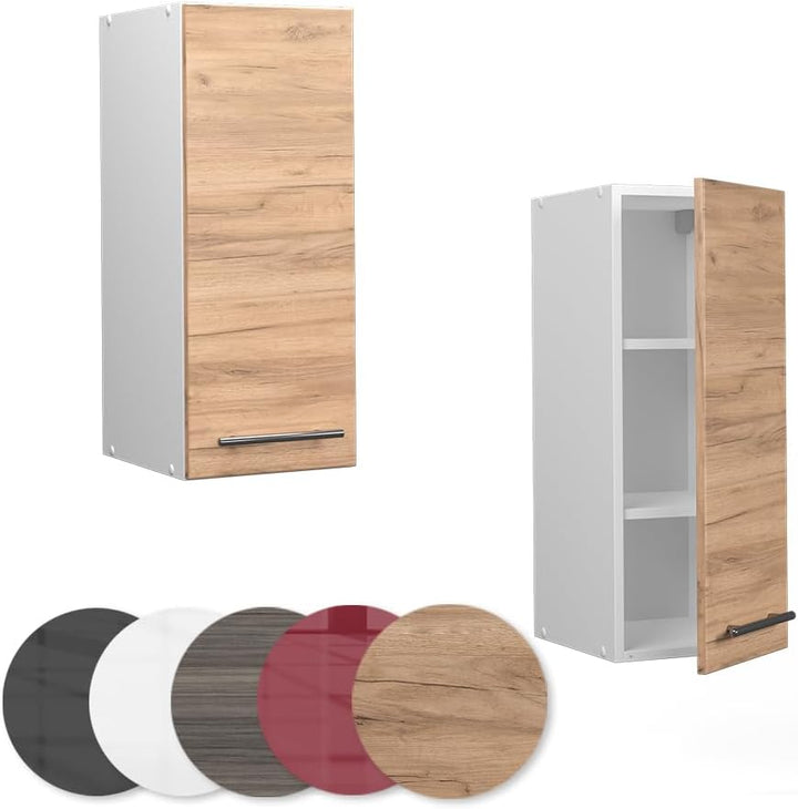 Vicco Hängeschrank Fame-Line, Goldkraft Eiche/Weiss, 30 cm Goldkraft Eiche Hängeschrank 30 cm, Goldk