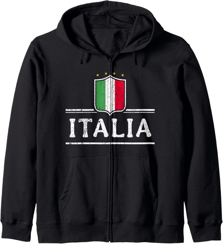 ITALIA Italienische Flagge Fussball Italien Fan Kapuzenjacke