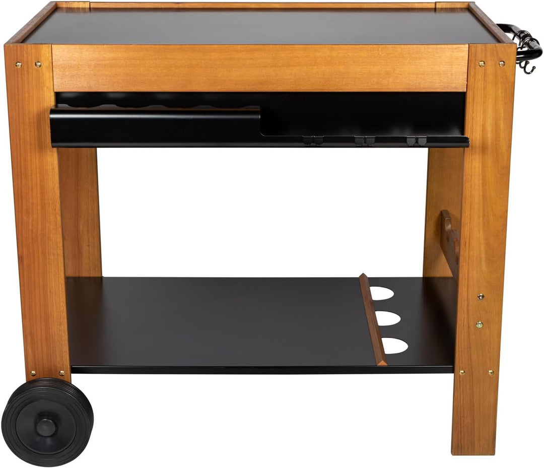 VERYCOOK Servier- & Grillwagen, Holz & Metall