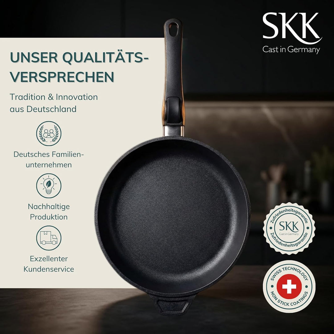 SKK 53214 Titan Induction, Guss-Bratpfanne ø 32cm, antihaft-beschichtete Pfanne, induktionsgeeignet,