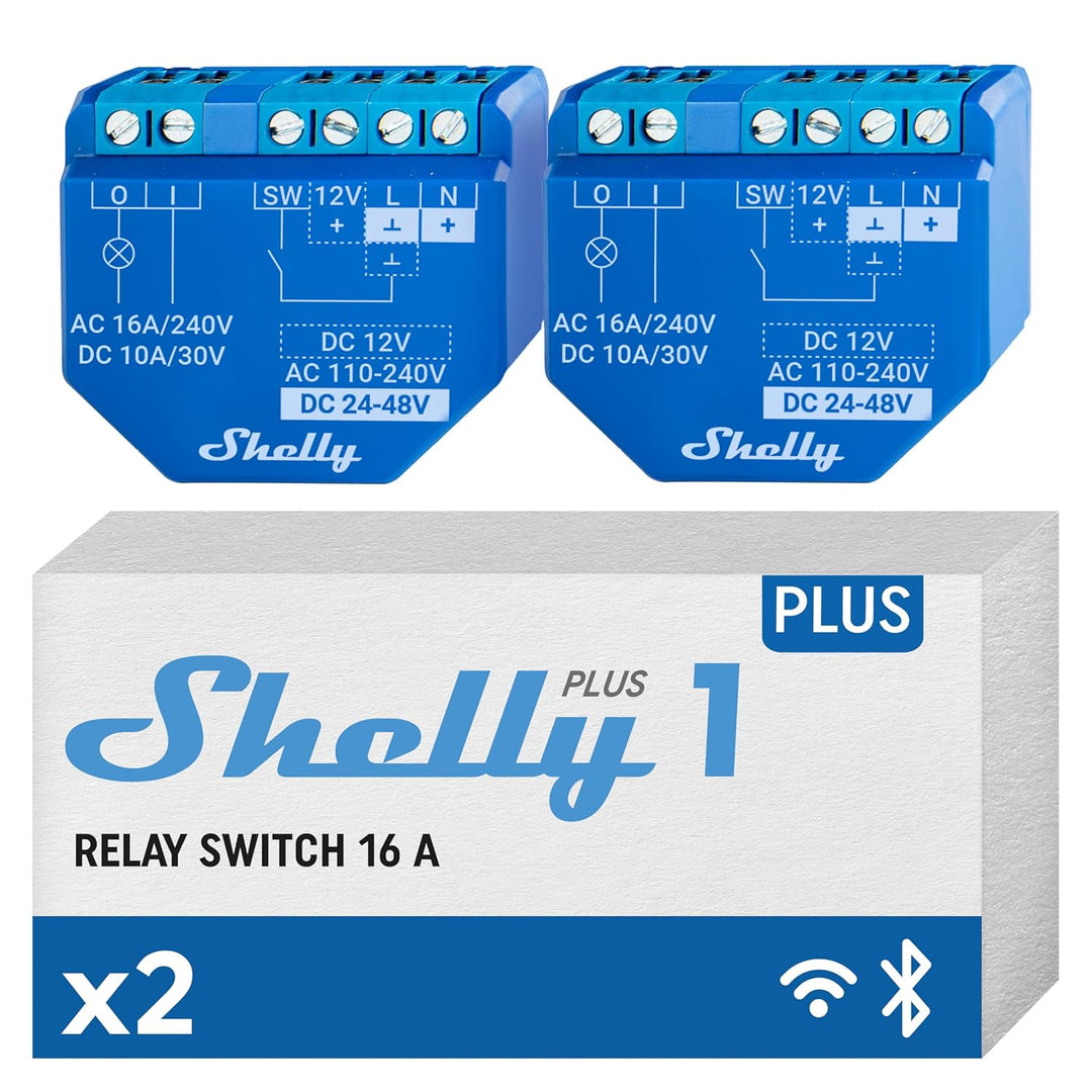 Shelly Plus 1 | WiFi & Bluetooth Smart Relais Schalter | Hausautomation | Alexa & Google Home kompat