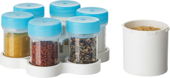 7 in 1 Gewürzstreuer Flower Mini Gewürzstreuer Deckel Gewürz-Organizer-Behälter-Spender-Set für Camp