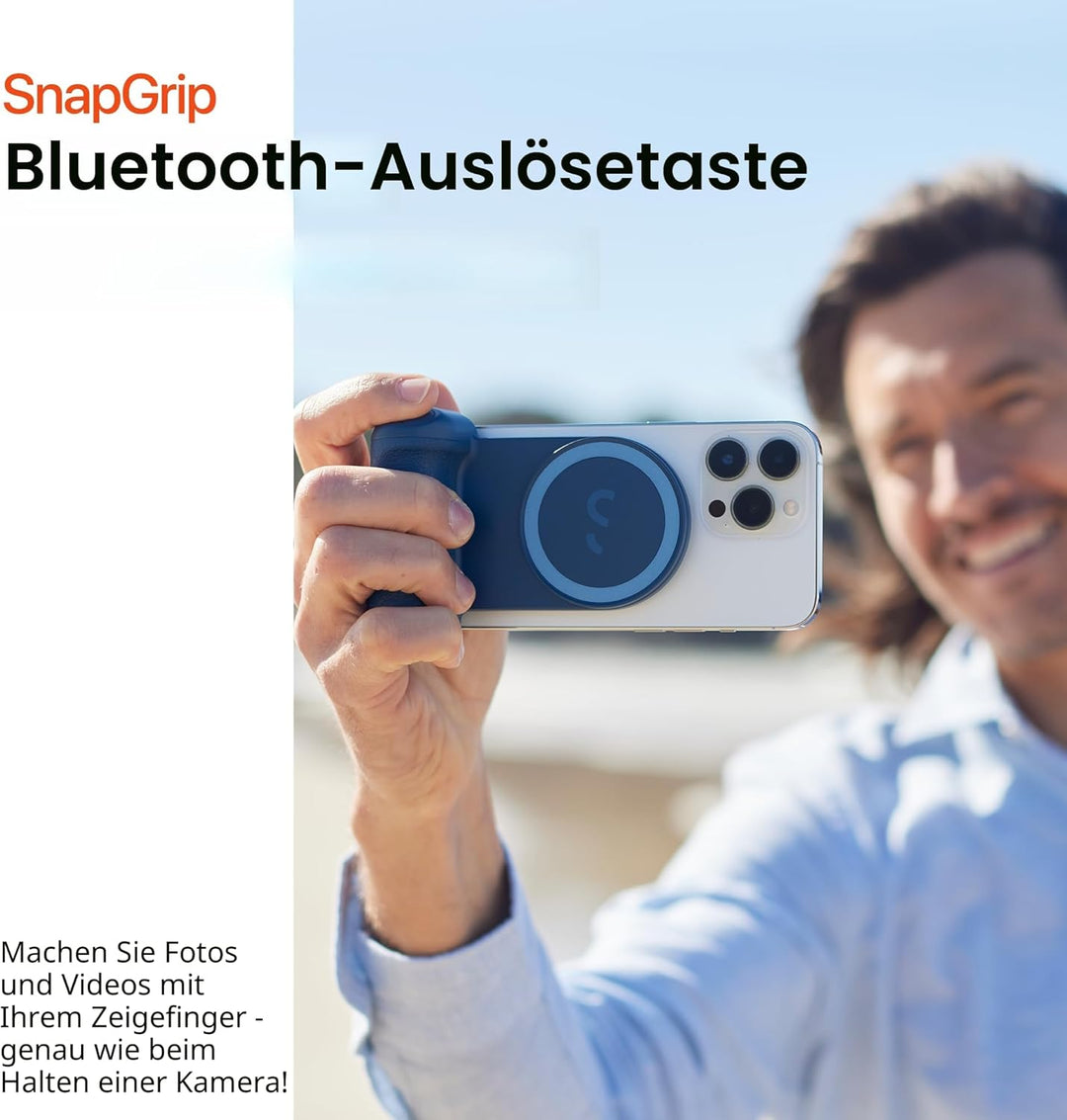ShiftCam SnapGrip – mobiler Batteriegriff mit kabellosem Auslöser – magnetische Halterung lässt Sich