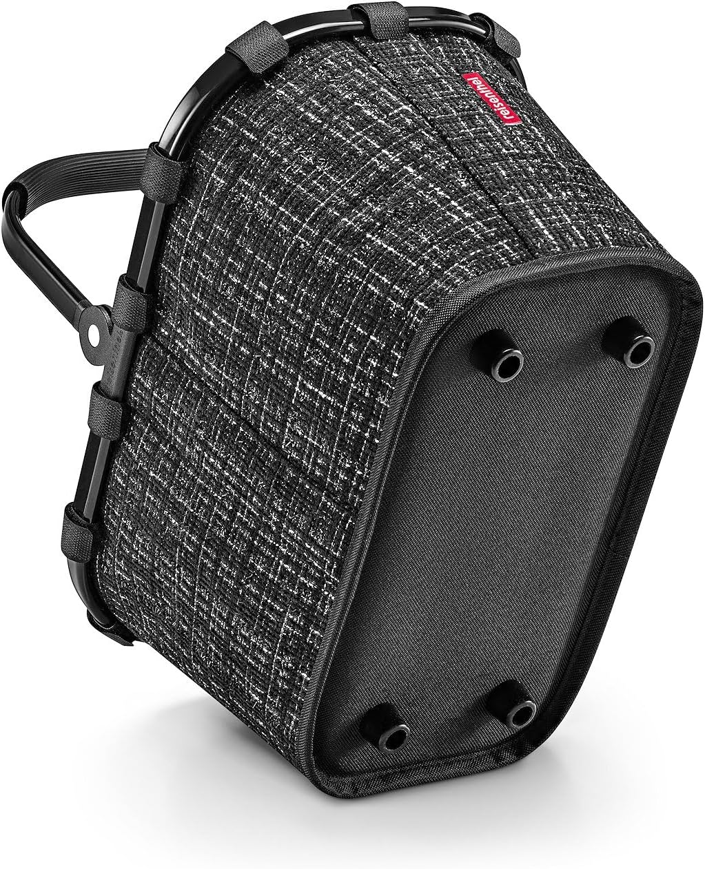 reisenthel carrybag XS bouclé black – Stabiler Einkaufskorb mit praktischer Innentasche – Elegantes