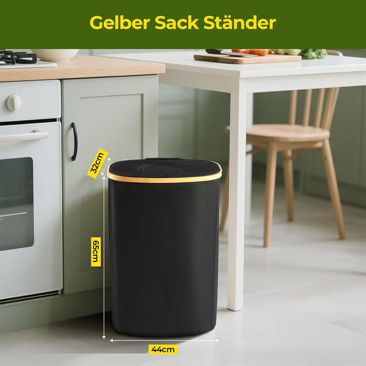 Gelber Sack Ständer, Müllsackständer mit Clip, Ständer für gelben sack, Mülleimer 90 liter, Gelber S