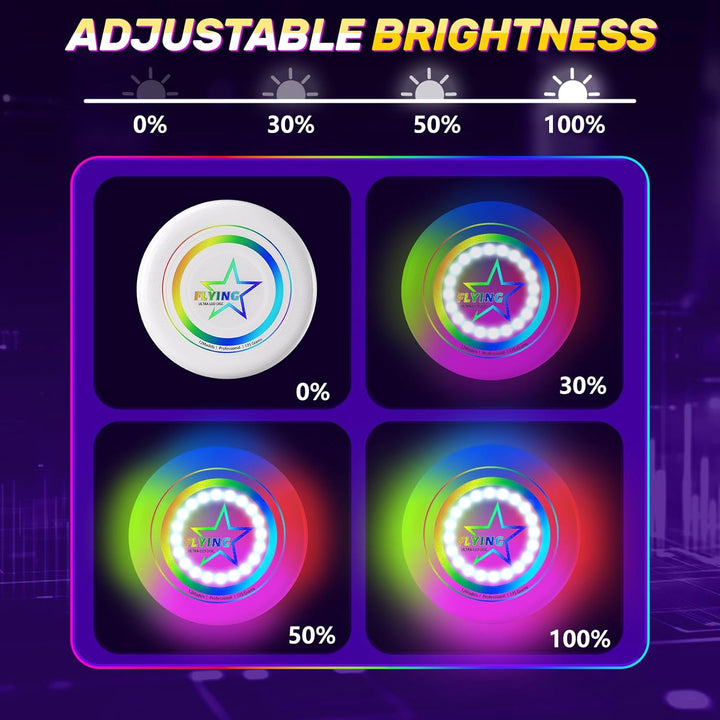 12 Lichtmodus Flying Discs Flugscheibenspielzeuge für Kinder und Erwachsene, automatisches Aufleucht