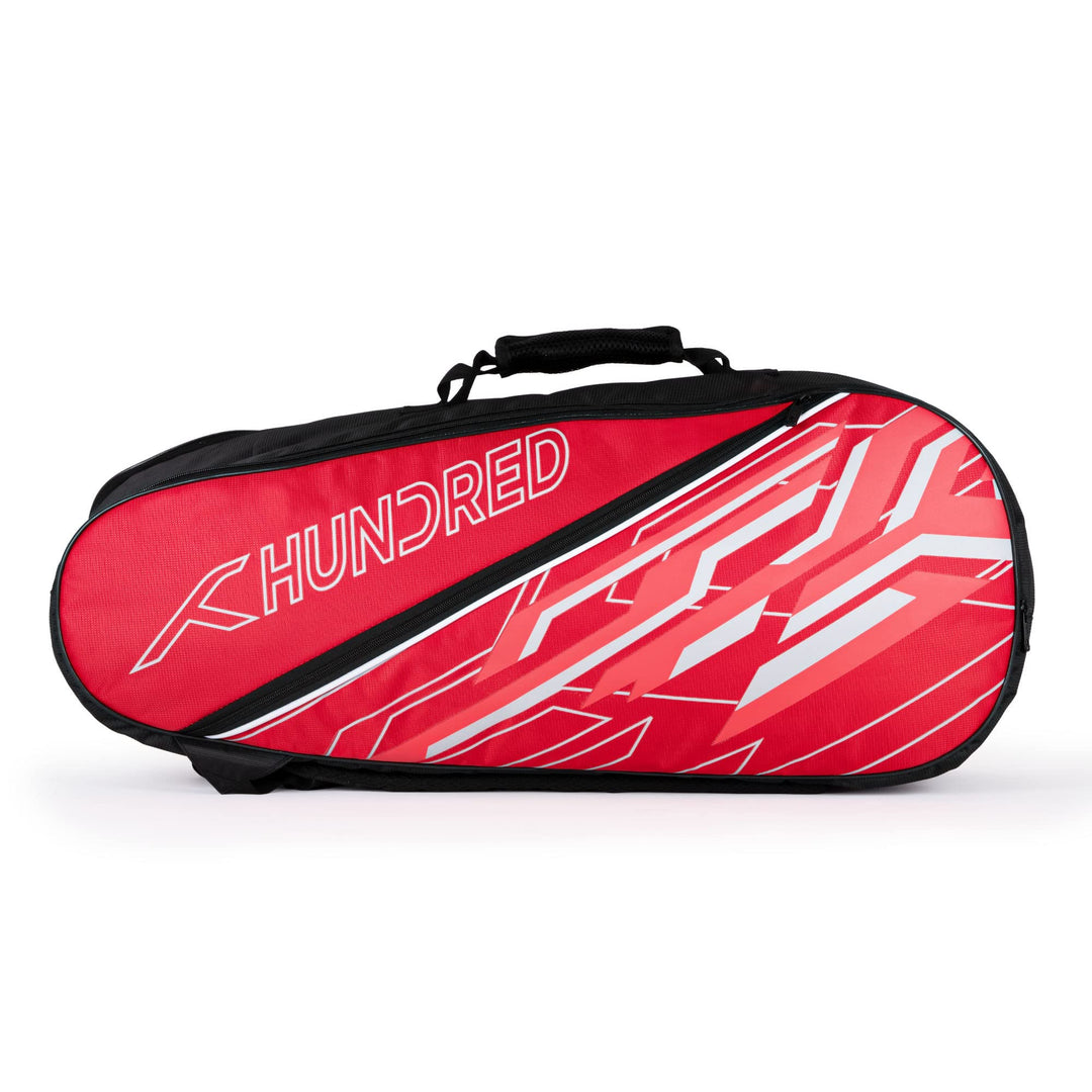 HUNDRED Badminton- und Tennisschlägertasche | Material: Polyester | 3 Fächer | Tragegriff | Gepolste