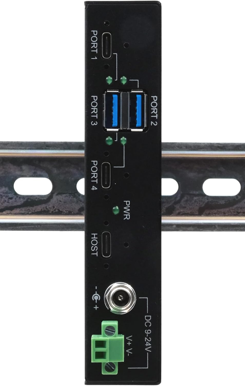 EX-11295HMS 4 Port USB 3.2 Gen 2 HUB Din-Rail Kit und Wand VIA VL822 Chipset