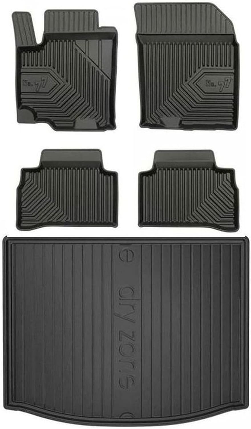 M MOTOS Satz Gummifussmatten und Kofferraummatten für Suzuki Vitara II ab 2015 Verbessern Sie Ihren