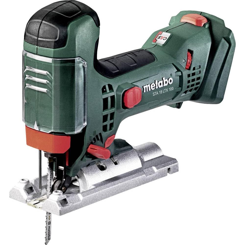 Metabo Akku Stichsäge STA 18 LTX 100 (Säge ohne Akku, Schwenkbereich - 45 / + 45°, Softgrip-Oberfläc