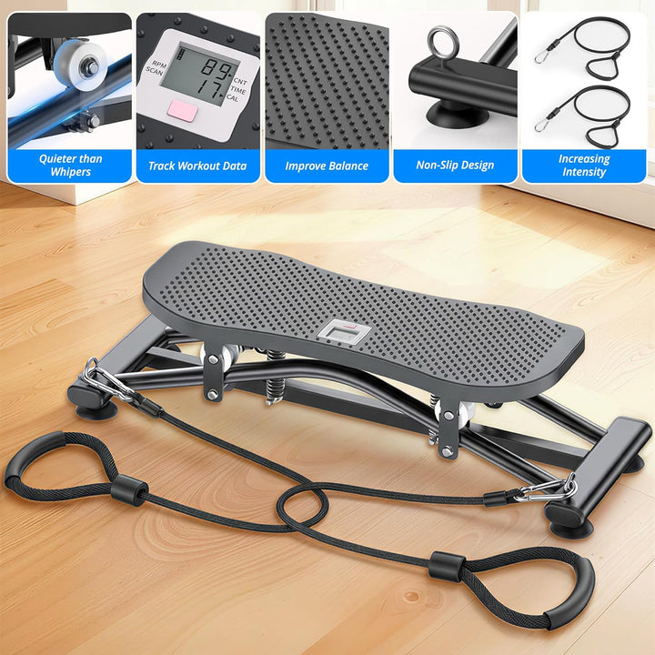 Balance Trainer Simulierte Skimaschine Widerstandsbasiertes Home Fitnessgerät Swing Stepper & Sidest
