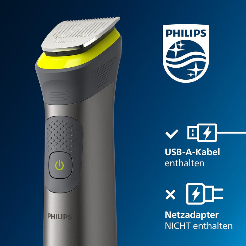 Philips Multigroom Series 7000, All-in-One-Trimmer, 14-in-1 Barttrimmer und Haarschneider für Gesich