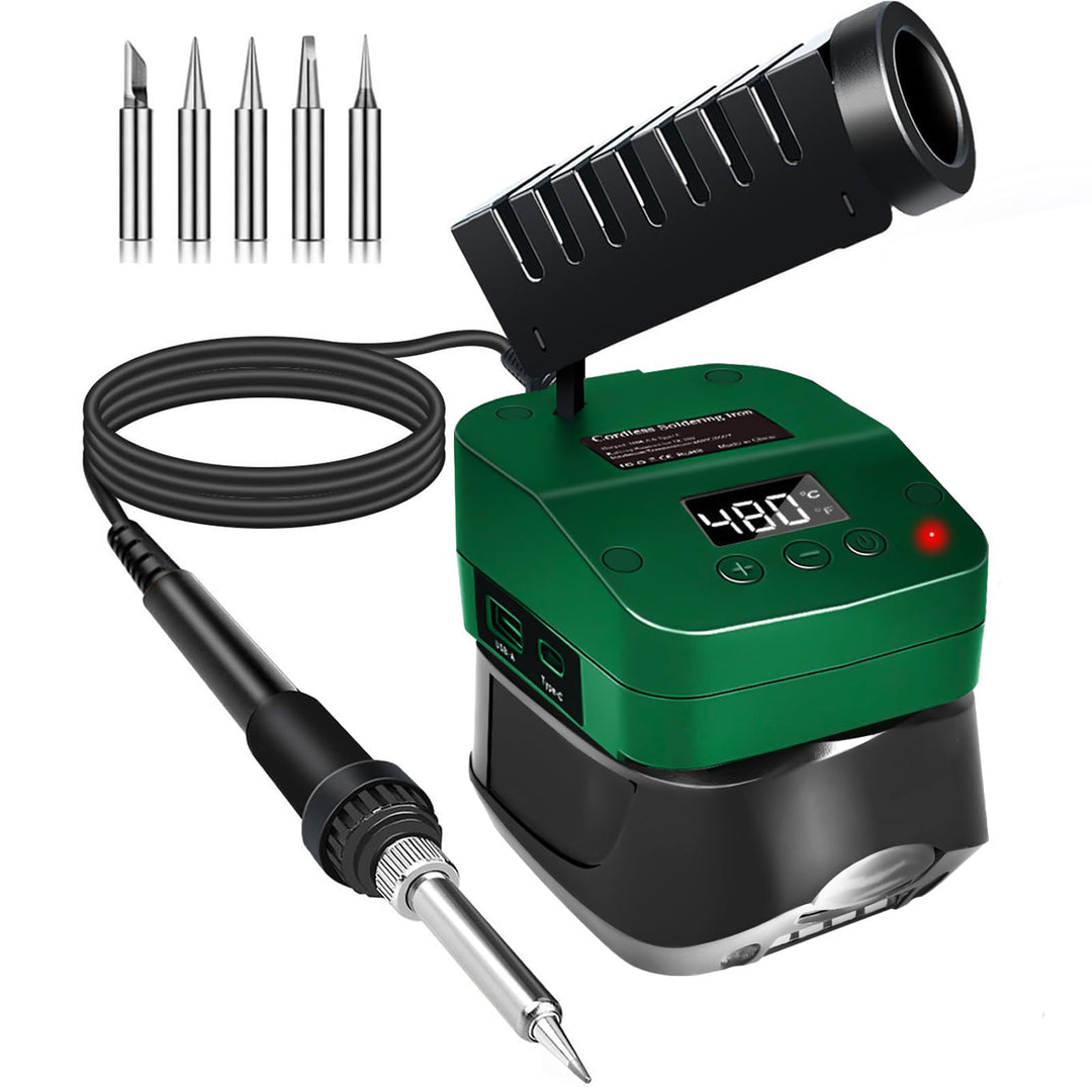Akku Lötkolben für Bosch Home and Garden 18V PBA Akku, 60W Cordless Lötkolben Einstellbar Temperatur