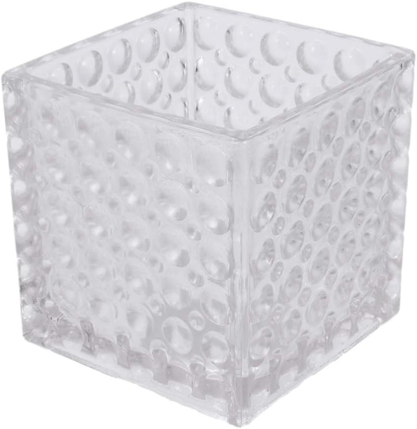 Cabilock Einmachgläser Quadratische Würfelform Blumenvase Kerzenhalter Kaktusblumenbehälter für Mitt