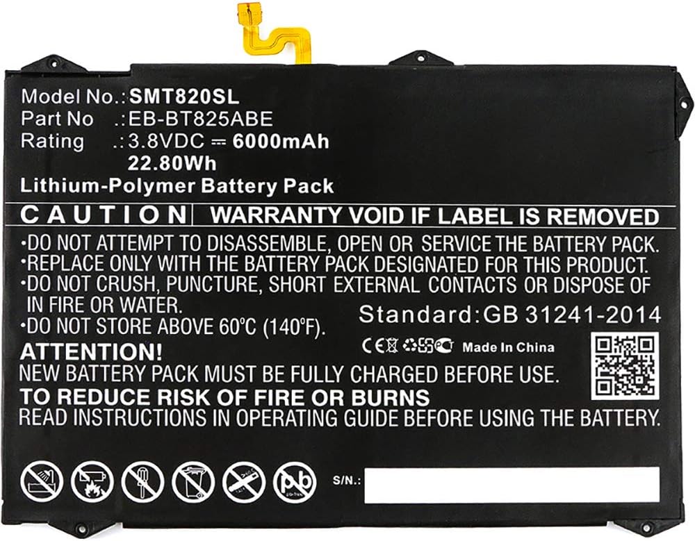 subtel® Ersatz Akku EB-BT825ABA für Samsung Galaxy Tab S3 (SM-T820 / SM-T825) 6000mAh Ersatzakku für