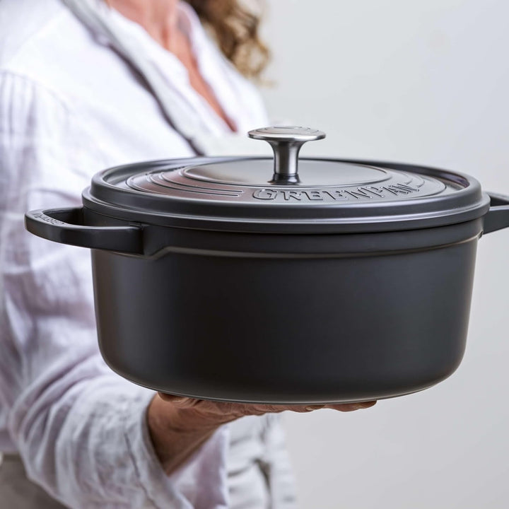 GreenPan Featherweights Gesunde Keramik Antihaft Schmortopf, 26 cm/5 Liter, Gusseisen Schmortopf mit