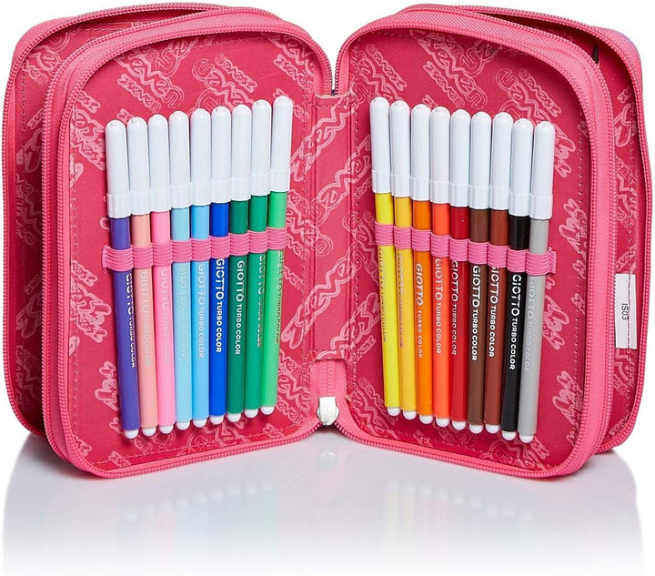 Seven Federmäppchen, Mäppchen, Mehrfarbig, Federtasche für Schreibwaren, Etui komplett mit Bleistift
