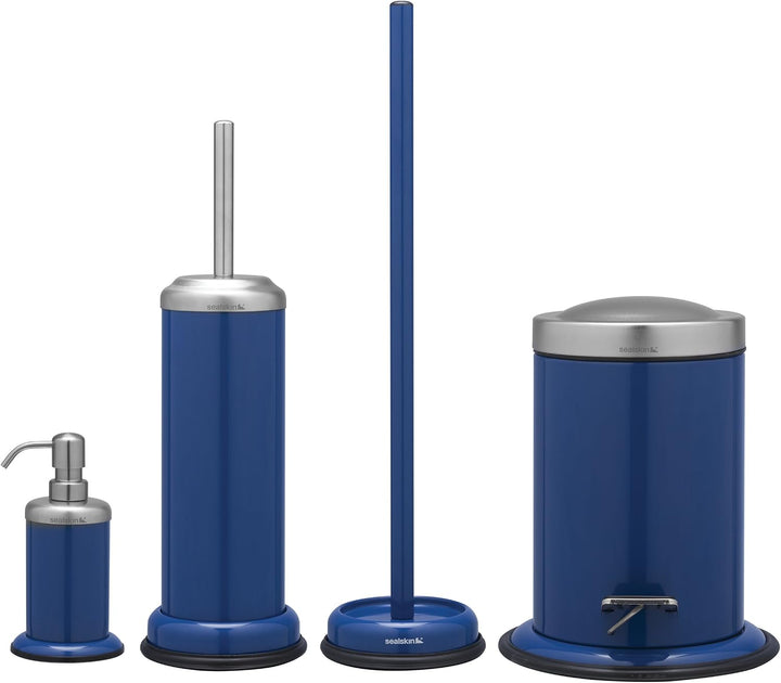 Sealskin Abfalleimer Acero, Kosmetikeimer aus Edelstahl, Farbe: Blau, Inhalt: 3 L, Blau