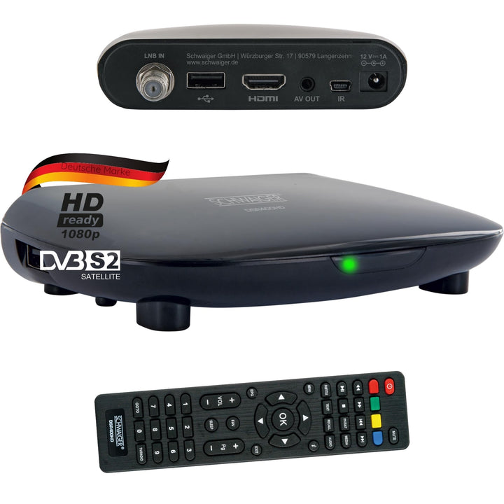 SCHWAIGER DSR400HD HD-SAT-Receiver, Schwarz