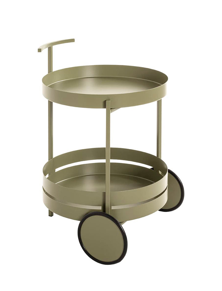 HAKU Möbel Servierwagen, Metall, grün, Ø 42 x H 62 cm Grün Ø 42 x H 62, Grün Ø 42 x H 62