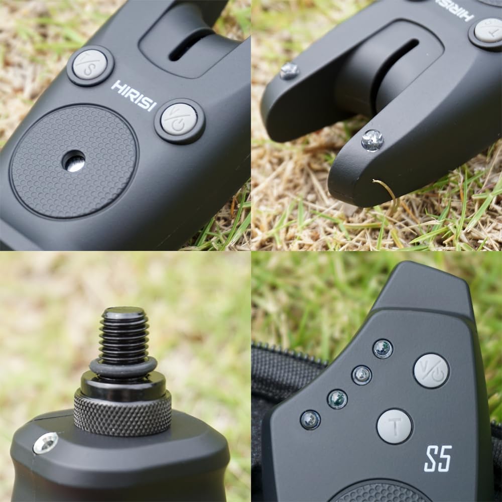 Hirisi Tackle Kabelloser Bissanzeiger für Angeln, in Tragetasche FBM-S5-2, FBM-S5-2