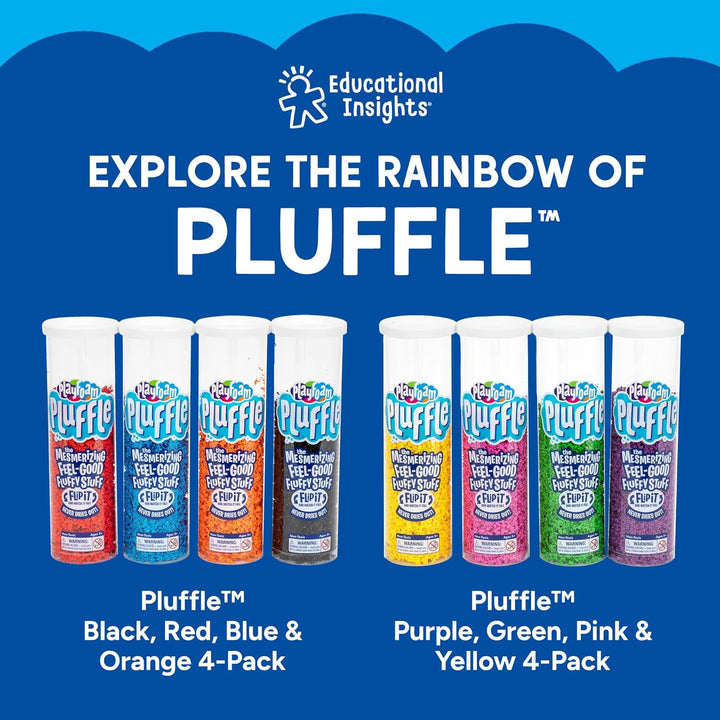 Learning Resources Playfoam Pluffle X-Röhre mit schwarz-weissem Pluffle, Sensorik-Spielzeug, trockne