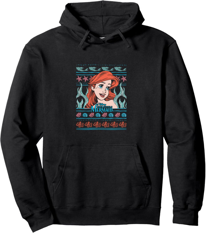 Disney Christmas The Little Mermaid Ariel Ugly C1 Pullover Hoodie